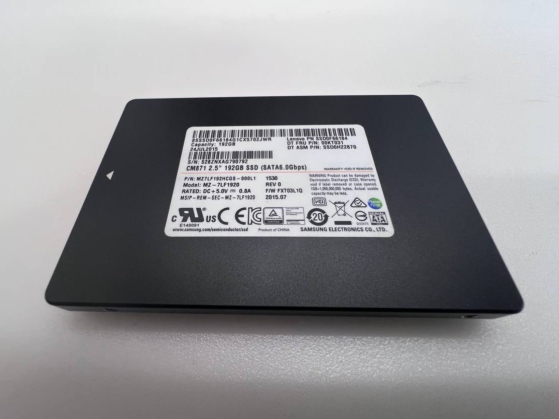 Lenovo S500 - Samsung 192GB SATA SSD (MZ-7LF1920)