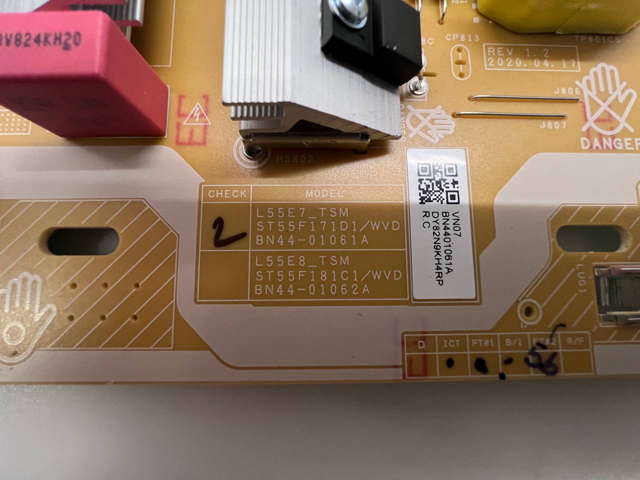 Power Supply BN44-01061A for Samsung UE55TU8502U TV