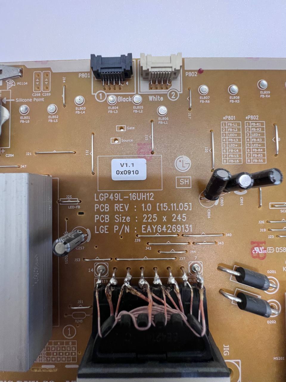 Power Supply LGP49L-16UH12 EAY64269131 for LG 49UH850V TV