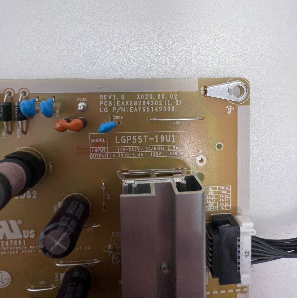 Power Supply EAX68284302 (1.0) LGP55T-19U1 for LG 55UP75003LF Smart TV