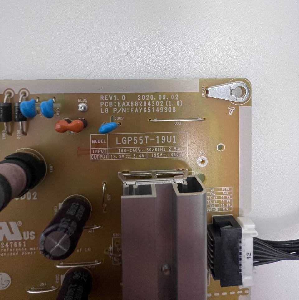 Power Supply EAX68284302 (1.0) LGP55T-19U1 for LG 55UP75003LF Smart TV