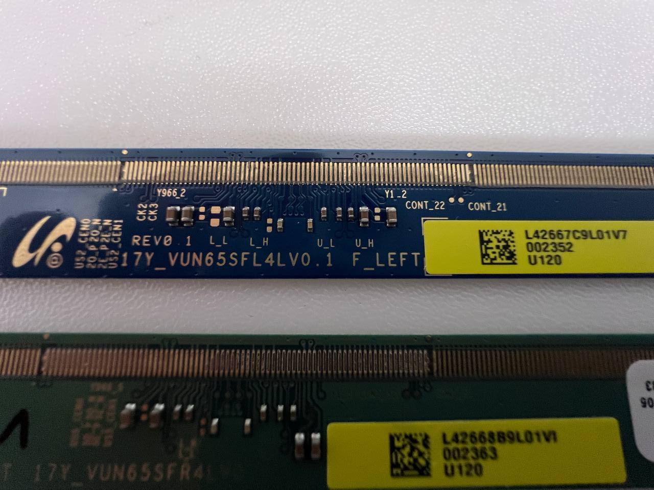 LCD Matrix Boards - 17Y_VUN65SBL4LV0.1 B_LEFT / 17Y_VUN65SBR4LV0.1 B_RIGHT / 17Y_VUN65SFR4LV0.1 F_RIGHT / 17Y_VUN65SFL4LV0.1 F_LEFT for Samsung QE65Q90RAT
