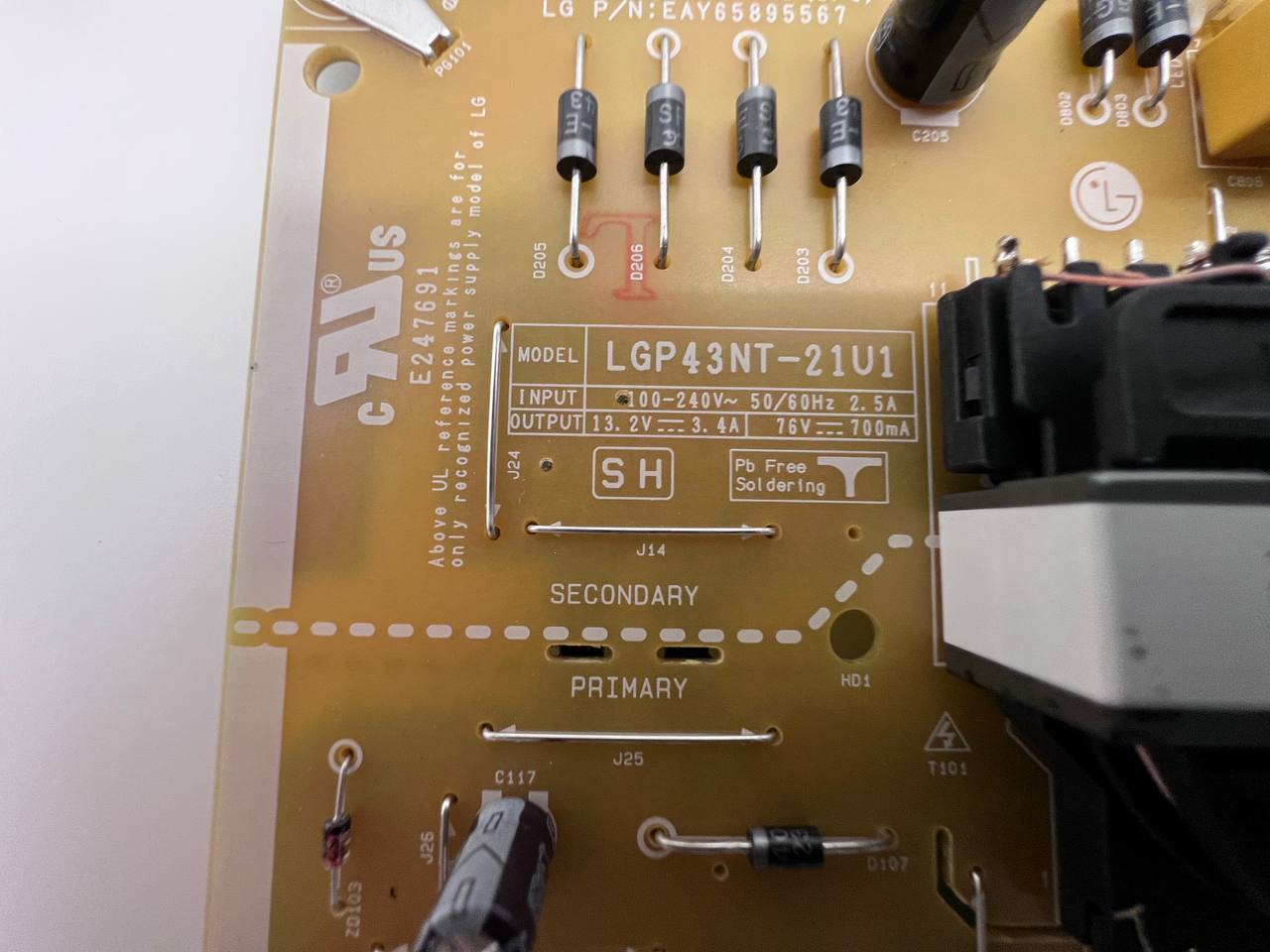Power Supply EAX69502103 LGP43NT-21U1 for LG 43UQ81003LB TV