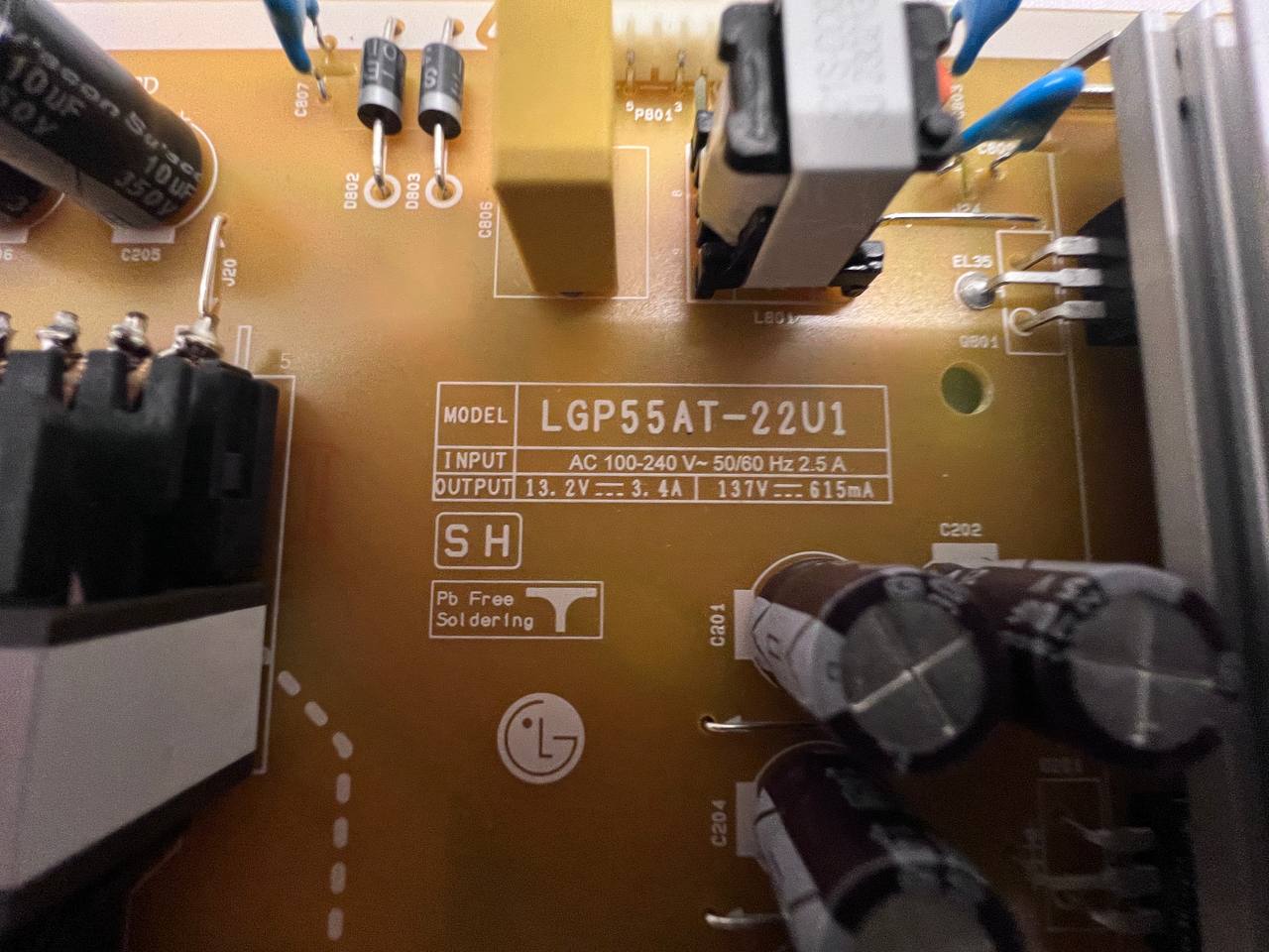 Power Supply EAY65895569 for LG 55UQ79003LA TV