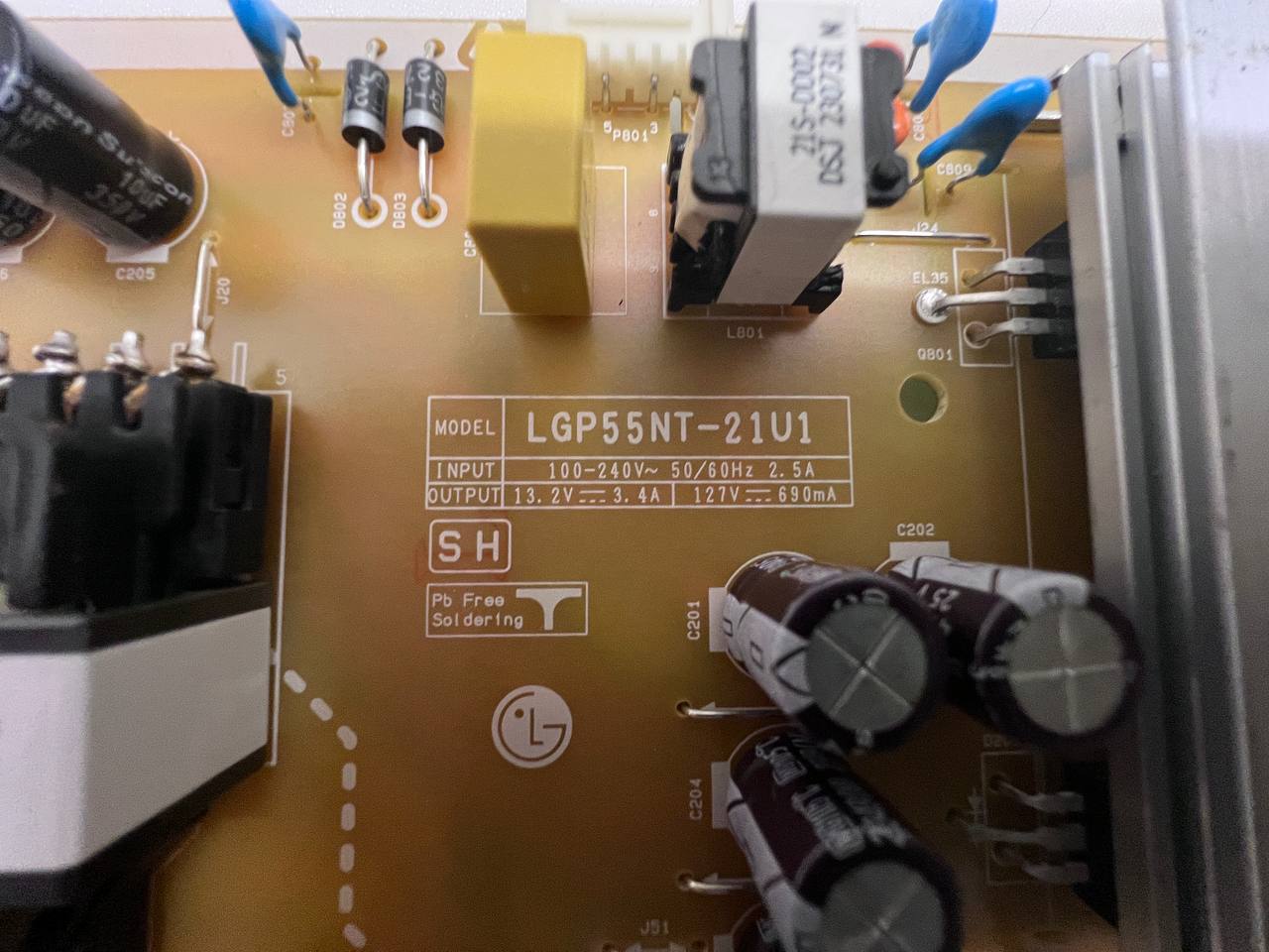 Power Supply LGP55NT-21U1 EAX69501704 (1.0) for LG 55NANO81T3A TV