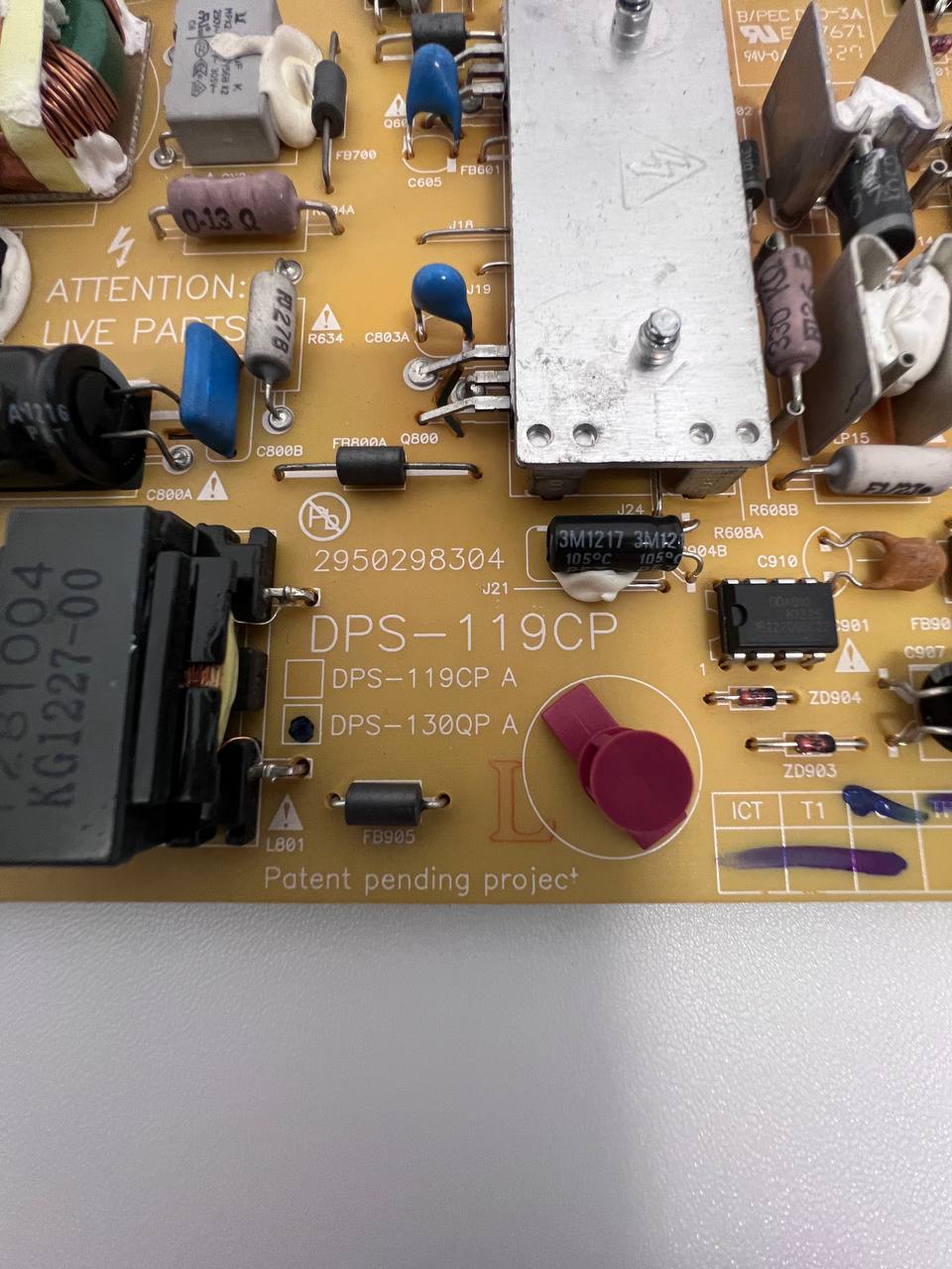 Philips 47PFL6877T/12 Smart TV Power Supply Board - DPS-119CP / DPS-130QP A