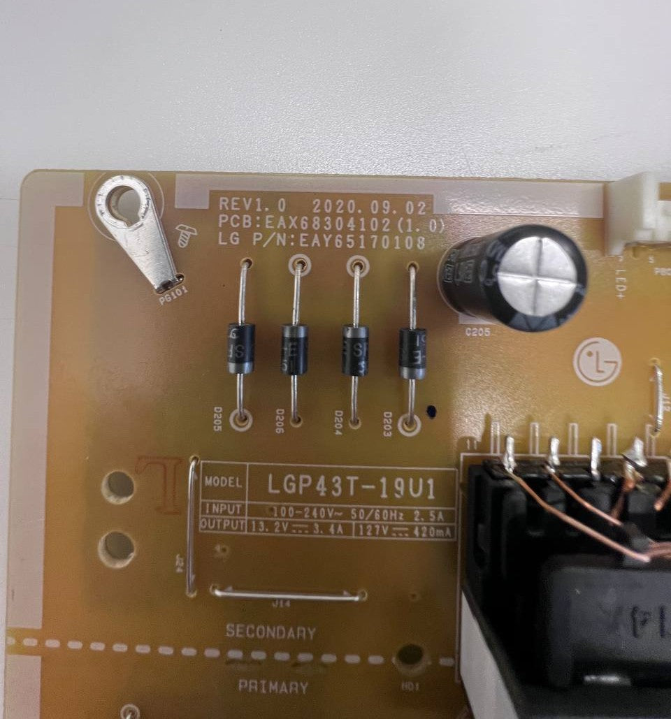 Power Supply EAX68304102 for LG 43UP76903LE TV