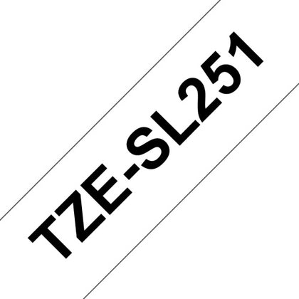 Brother TZESL251 Self-Laminating Tape 24MM Black on White