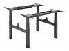 Double height adjustable table Up Up, black frame, electric 2x2 motor height adjustment,