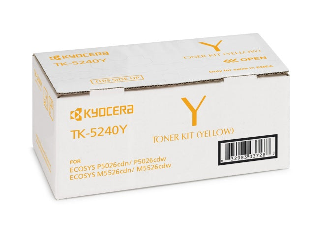 Kyocera TK-5240Y Toner Cartridge, Yellow