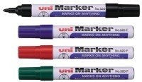 Marker permanent Uni N 520 F, 1-3 mm, round head, green 1213-108