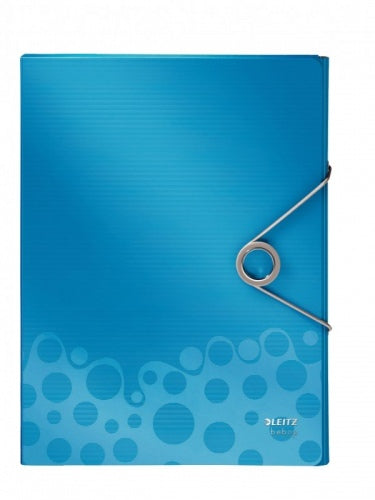 Folder-case with rubber Leitz WOW, A4 / 30 mm, plastic, blue 0816-119