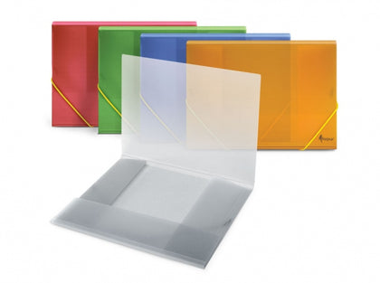 Folder with erasers Forpus, A4, plastic, capacity 150 sheets, transparent, yellowish 0816-016