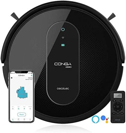 Ecost Customer Return, Cecotec Conga 1390 Series Vacuum Cleaner Robot with Mapping and App, Intellig