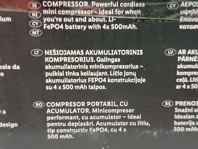 Ecost customer return, Ultimate Speed Portable Cordless Compressor Inflator Uskt60a1 60pci