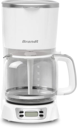Ecost Customer Return, Brandt CAF1318ES Electric Filter Coffee Maker - Capacity 18 Cups - Tank - Gla