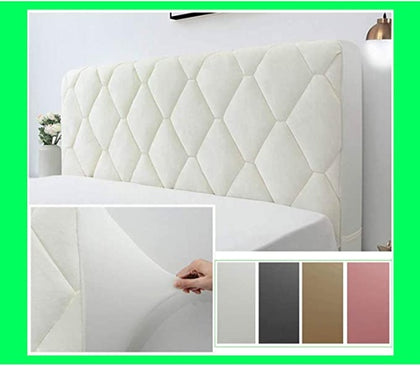 Ecost Customer Return, Bed headboard covers, dustproof, stretchable, thick, quilted, plain coloured,