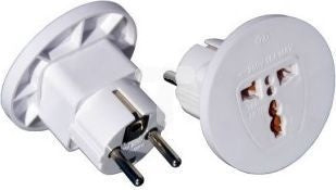 Transition AC/AC UK/USA/IT socket - EURO plug with earthing