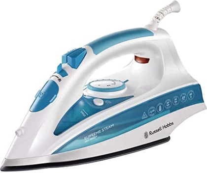 Ecost Customer Return Russell Hobbs 20562-56 iron Dry and Steam iron Ceramic soleplate 2600 W Blue,