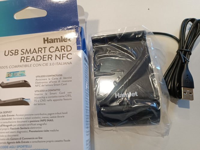 Ecost Customer Return Hamlet HUSCR-NFC Smart Card Reader USB and Contactless NFC for Electronic Card