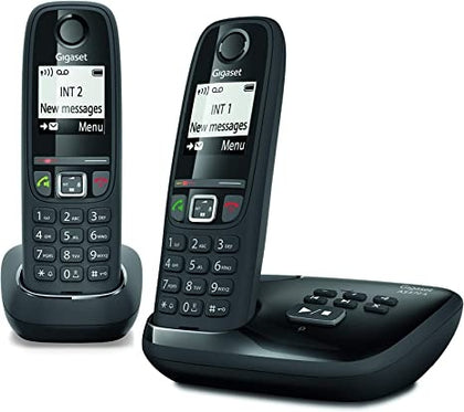 Ecost Customer Return Gigaset AS470A Duo DECT Telephone Caller Identification - Telephones, Black, [