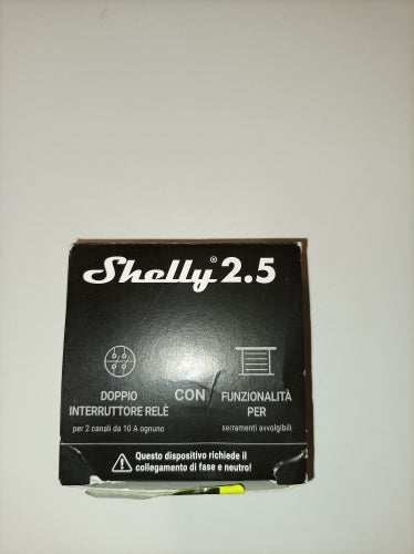 Ecost Customer Return, Shelly 2.5Pm Wifi Relay Switch For Controlling Two Electrical Circuits With A