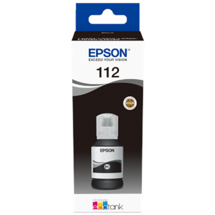 Epson 112 EcoTank (C13T06C14A) Ink Refill Bottle, Black