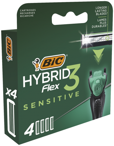 BIC Shaving heads HYBRID 3 FLEX SENSITIVE (4 pcs)