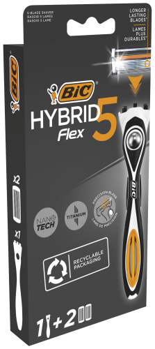 BIC Systemic razor HYBRID 5 FLEX (1+2 pcs)