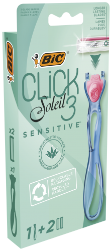 BIC System razors SOLEIL CLICK Sensitive (1+2 pcs)