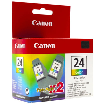 Canon BCI-24C 6882A009 Rašalinė kasetė, Multi pack Cyan, Magenta, Yellow, 2pcs/pack.
