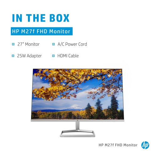HP M27f Monitor 27'' (68.6cm) IPS, FHD 1920x1080, 5ms, 300 cd/m2, 75Hz, Black/Silver