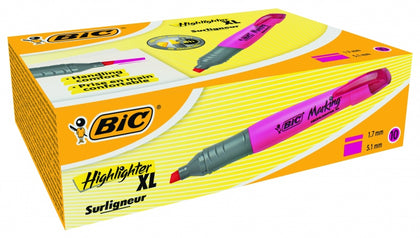 BIC Highlighter XL 2-5 mm, pink, Box 10 pcs. 247130
