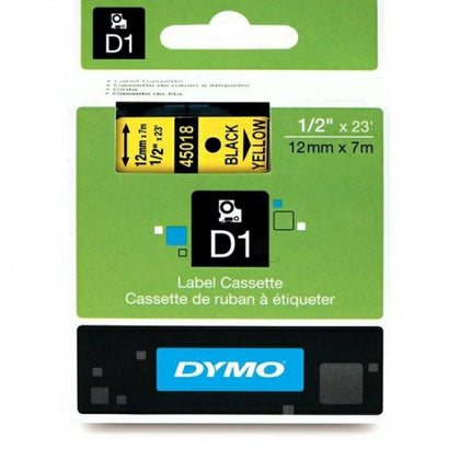 Dymo Label tape 45018 Yellow/Black (S0720580)
