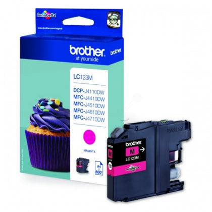 Brother LC123 (LC123M) Ink Cartridge, Magenta