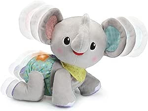Ecost Customer Return VTech Baby Crawling with Me Elephant - Interactive Plush Toy That Crawls, Coun