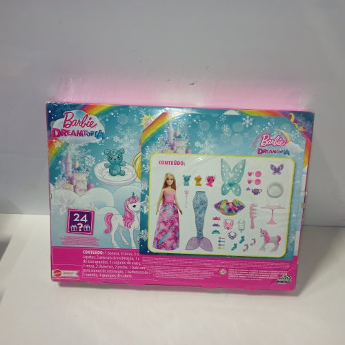 Ecost Customer Return Barbie HGM66 Dreamtopia Fairytale Advent Calendar with Barbie Doll and 24 Surp
