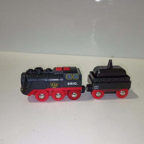 Ecost Customer Return BRIO World 33884 Battery Steam Engine with Water Tank - Locomotive with Real C