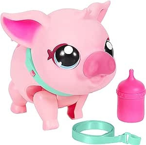 Ecost Customer Return Little Live Pets My Pet Pig Piggly - Soft Interactive Pink Pig That Can Run, D