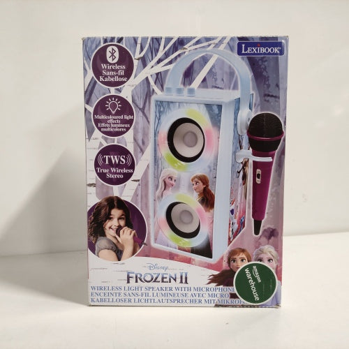 Ecost Customer Return Lexibook BTP180FZZ Disney Frozen Portable Bluetooth Light Speaker with Microph