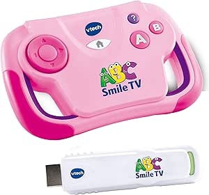 Ecost Customer Return VTech ABC Smile TV Pink - Wireless Learning Console with HDMI Stick for TV wit