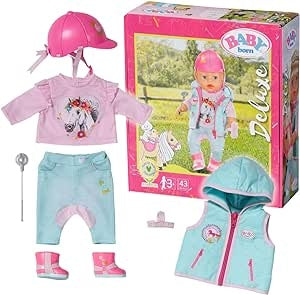 Ecost Customer Return Zapf Creation 831175 Baby Born Deluxe Rider Outfit 43 cm Doll Clothes Doll Out