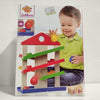Ecost Customer Return Eichhorn Marble Run house, 4 pieces, colourful wooden roller run with bell and