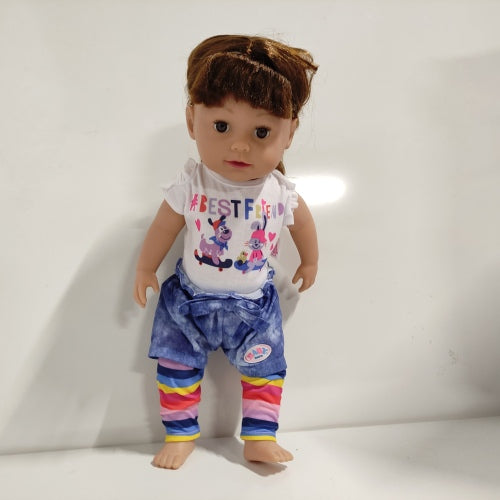 Ecost Customer Return Zapf Creation 830352 Baby Born Sister Brunette 43 cm - Doll with Lifelike Func