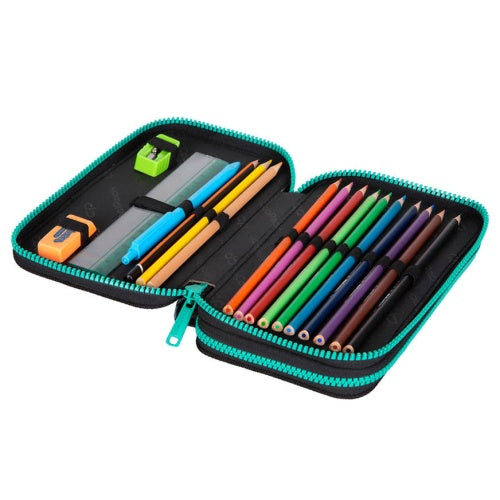 Double decker school pencil case with equipment Coolpack Jumper 2 Milky Way