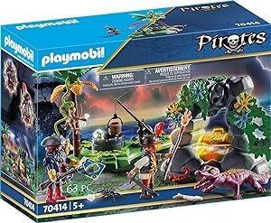 Ecost customer return Playmobil Pirates 70414 - Nascondiglio del Tesoro dei Pirati, dai 5 Anni