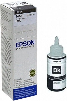 Epson T6641 (C13T66414A) Ink Refill Bottle, Black