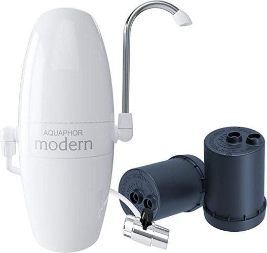 Ecost customer return Aquaphor Modern Counter Top Filter System with Aqualen Technology F