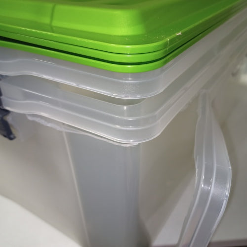 Ecost customer return Rotho Compact 3piece set storage box 38l with lid, plastic, transpa