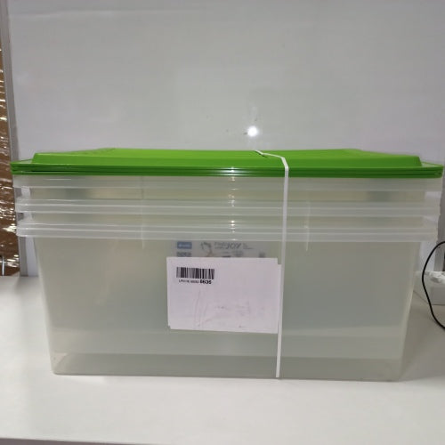 Ecost customer return Rotho Compact 3piece set storage box 38l with lid, plastic, transpa